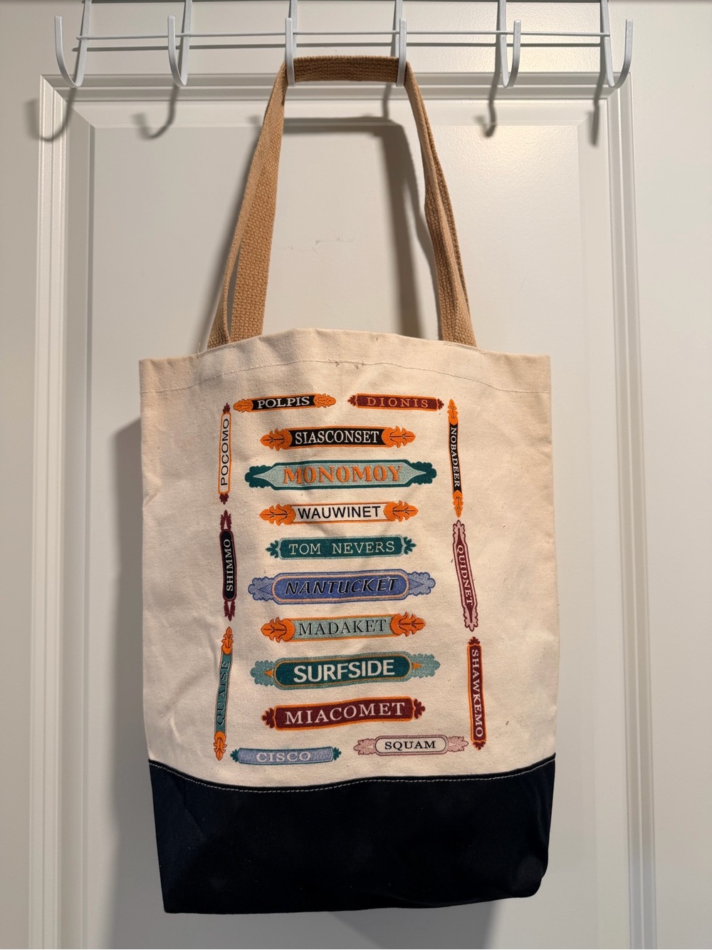 Nantucket Quarterboard Canvas Tote Bag